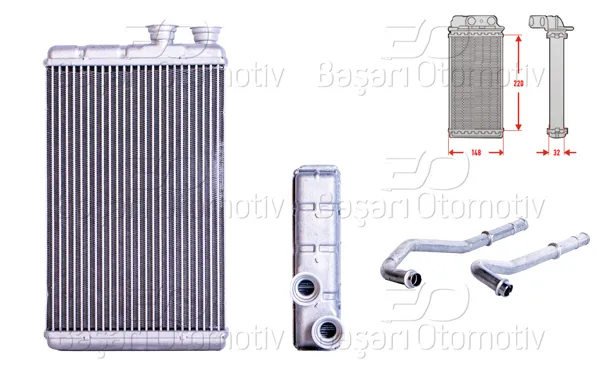 Kalorifer Radyatörü Brazing 220X152 mm BMW G30, F90) 520 D 16-7 (G11, G12) 730D 15-20 Rolls-Royce Ghost II (Rr21) V12 20 -