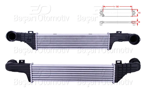 Turbo Radyatörü (Intercooler) 560X113x50 Mercedes-Benz Benz W210 S210 E200 CDI E200 Kompressor E220 CDI E270 CDI 97 >