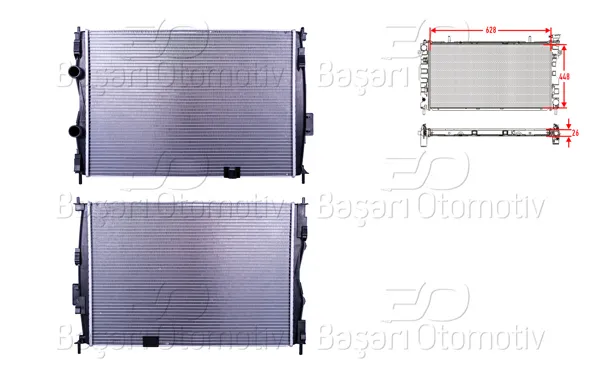 Su Radyatörü Brazing Mt 628X448x26 Nissan Qashqai (J10) 2.0 DCI 07-13