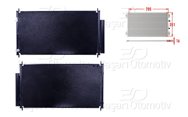 Klima Radyatörü 705X351x16 Honda Civic Hb 1.4 Benzin. 1.6 Dizel 12 >
