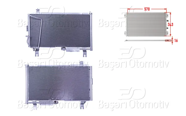 Klima Radyatörü 570X343x16 Suzuki Swıft1.3 89-01