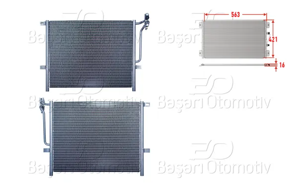 Klima Radyatörü 563X421x16 BMW 3 Serisi E46 97-06