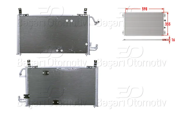 Klima Radyatörü 598X355x16 Daewoo Nexıa 96 >
