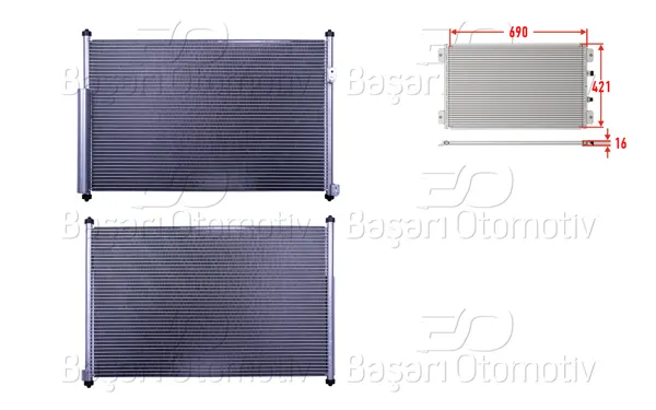 Klima Radyatörü 690X421x16 Suzuki Grand Vitara 2 1.6 2005-2015 Suzuki Grand Vitara 2 1.9 2005-2015 Suzuki Grand Vitara 2 2.4 2005-2015