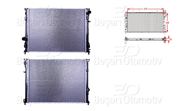 Su Radyatörü Brazing Mt At 615X468x26 Chrysler 300C 05 >