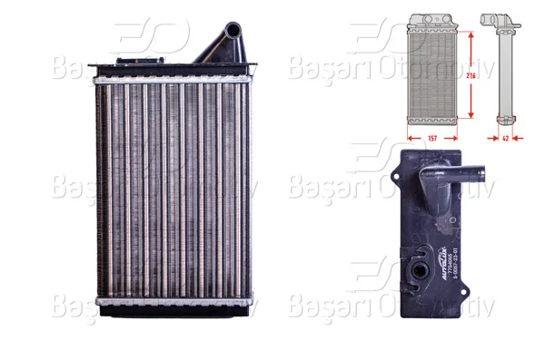 Kalorifer Radyatörü Mekanik 216X157 mm Fiat Uno 70 1988 >