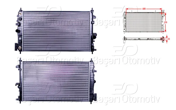Su Radyatörü Mekanik At 680X379x23 Opel Insignia 2.0 Cdtı Aut 08 >