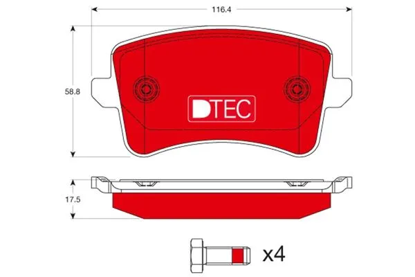 Arka Fren Balatası- Dısk 330×22 (Audi A4 08-16 A5 08-17 Q5 09-17)