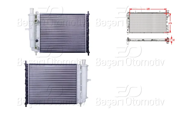Su Radyatörü Mekanik Mt 480X414x32 Fiat Brava Bravo Marea 1.4 1.6 12V 16V 95-02