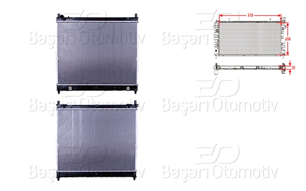 Su Radyatörü Brazing Mt-At 510X658x32 mm Ssangyong Rexton / Rexton 2 (Gab_) 2.9Td 02-06 Daewoo Rexton (Gab_) 2.9Td 02 >