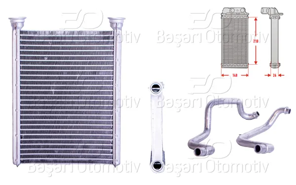Kalorifer Radyatörü Borulu Brazing 148X210 mm Renault Fluence 1.5 DCI 1.6 DCI Megane 3 1.2 1.4 TCE 1.5 DCI 1.6 16V 1.9 DCI 2.0 DCI Fiat Talento 1.6 D Opel Vivaro 1.6 CDTI 08 >