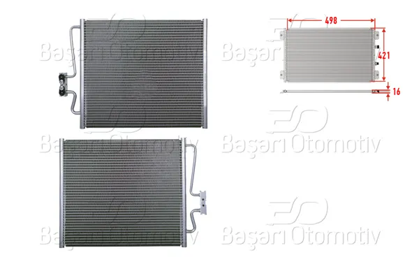 Klima Radyatörü 498X421x16 BMW 7 (E38) 725 Tds 1996-2001 BMW 7 (E38) 730 I 1994-2001Bmw 7 (E38) 735 I 1996-1998