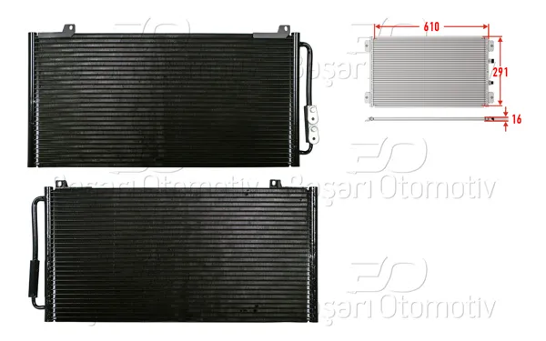 Klima Radyatörü 610X291x16 Rover 200 400 95-05