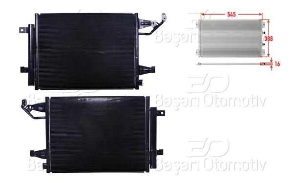 Klima Radyatörü 545X388x16 Mitsubishi Colt Smart Forfour 1.1 1.3 1.5 04 >