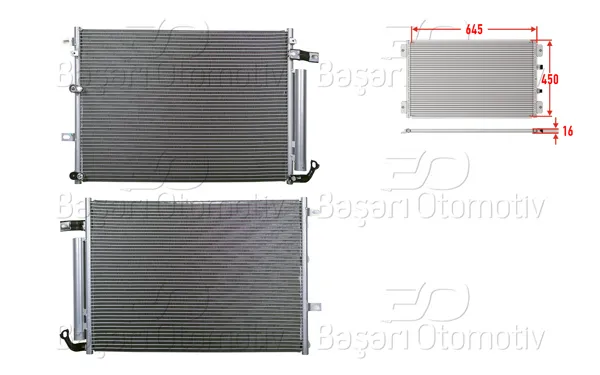 Klima Radyatörü 645X450x16 Jeep Cherokee 2.0 2.2Crd 2.4 3.2V6 13 >
