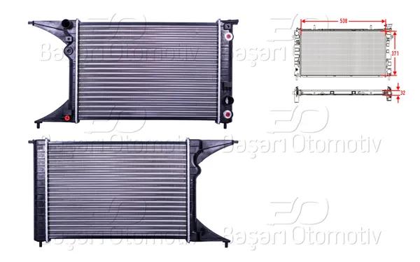 Su Radyatörü Mekanik Mt-At 538X371x32 Opel Omega B 16V Otomatik Klimasız