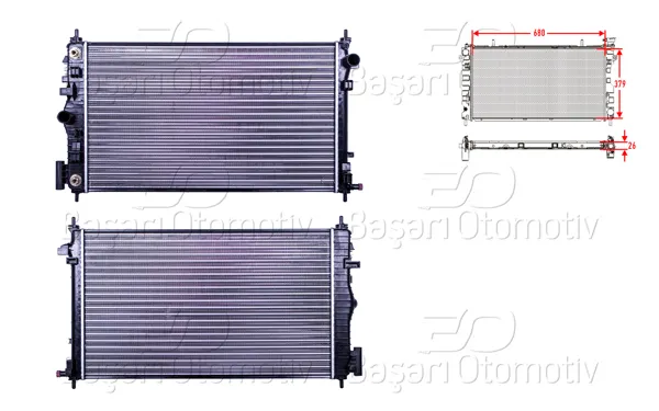 Su Radyatörü Mekanik At 680X379x26 Opel Insignia 2.0 Otomatik 68X40 08 >