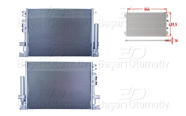 Klima Radyatörü 644X459,5X16 Chrysler 300C 3.0Crd 04 >