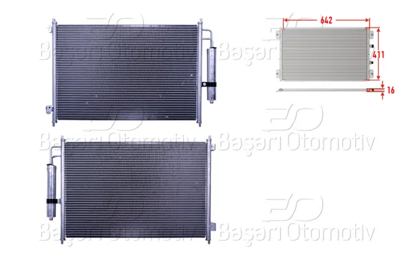 Klima Radyatörü 642X411x16 Nissan Xtraıl2 2.0 2.0 DCI 2.5 07-13