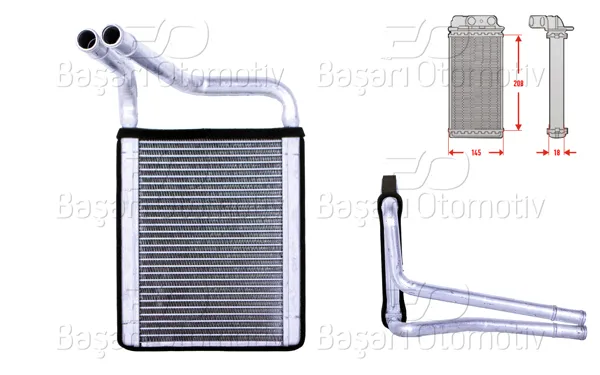 Kalorifer Radyatörü Brazing 150X220 mm Kia Rio 2 (Jb) / Prıde 1.4 16V 1.5Crdı 1.6Cvvt 05-11