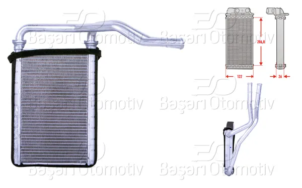 Kalorifer Radyatörü Brazing 123X207 mm Suzuki Swift Sx4 Swıft4 1.2 1.3 Dd 1.6 Awd 06 >