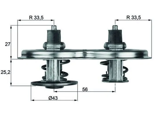 Termostat 75,75°C Lkw Scania Gı,K,Pı,Rı,T
