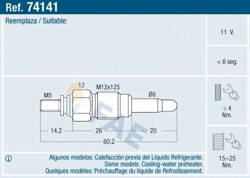 Kızdırma Bujisi Vag 80 90 100 A4 Cad2 Go2-3 Jet1-2 Lt28 Pas T3 T4 75 -