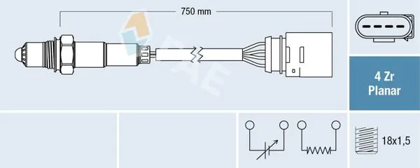 Lambda Sensörü Vag A3 A4 A6 A8 Bo1 Go4 Cad2 Pas 98 -