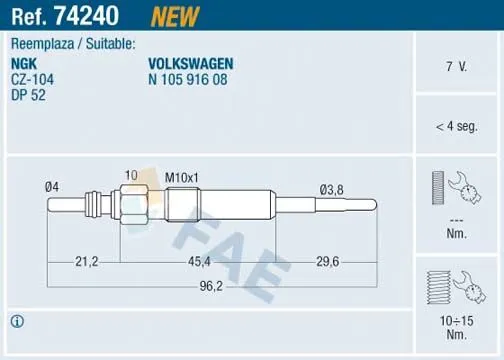 Kızdırma Bujisi Vag A3 A4 Craft Pas T5 05 -