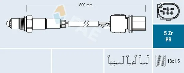 Lambda Sensörü Vag A1 A3 Go5-6 Jet3-4 Pas T5 05 -