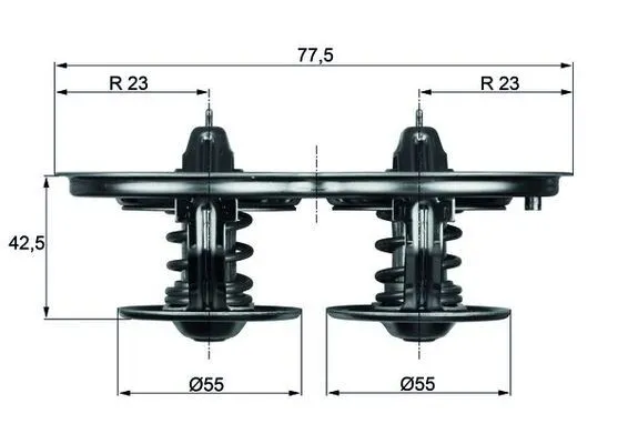 Termostat 71,71°C Lkw Scania