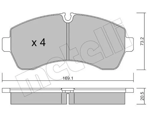 Ön Fren Balatası-Çift Teker-(VW Crafter 06-16 Mercedes Sprinter 06-16 Sprinter 2017- W907)