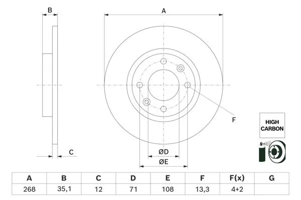 Disk Arka (Ad) 19 > Corsa.F-Mokka Kaplamalı Yuksek Karbonlu