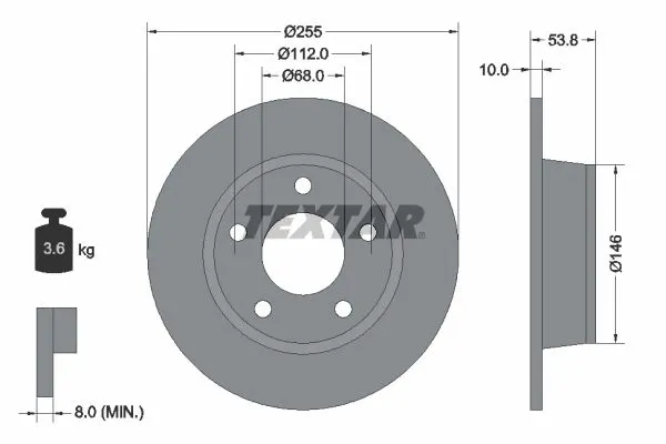 Fren Diski Arka Are-Bdv VW A6 2.4-2.7T 2002-05