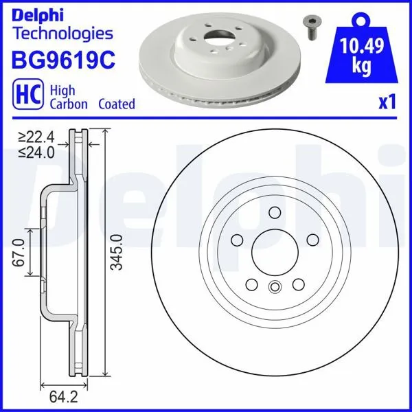 Fren Diski (Tekli Paket)-Boyalı, Deliksiz Arka B