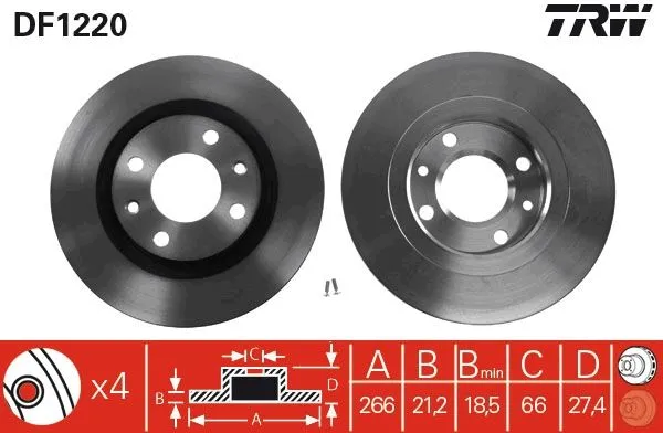 Ön Fren Disk Aynası (Hava Soğutmalı) Partner Berlingo < 03 1,4I 1,8D 1,9D P306 Xsara Zx Bx Xantia Xs