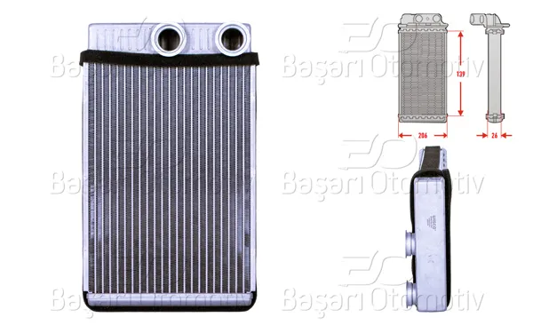Kalorifer Radyatörü Brazing 206X139 mm Opel Insignia A 1.4 1.6 CDTI 1.8 2.0 CDTI Meriva B 1.4 1.7 CDTI Chevrolet Cruze 1.4 1.6 1.7 TD 08 >