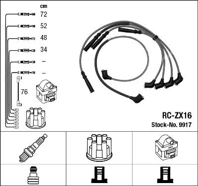 Buji Koblo Seti Rc Zx16 Mazda 626 III 1.8 2.0 87 > 97 F8 Fe