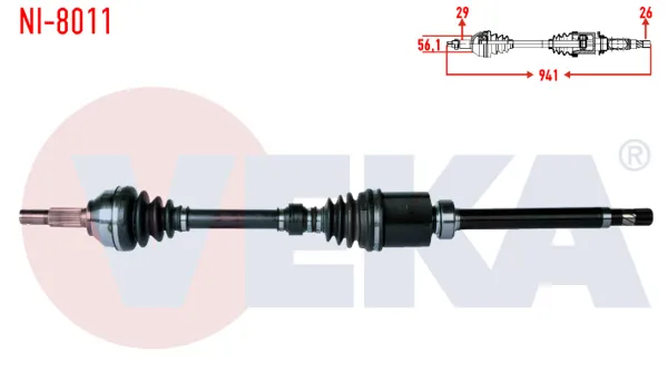 Nissan QashQai 1.5 dCi Sağ Aks Komple Veka Marka
