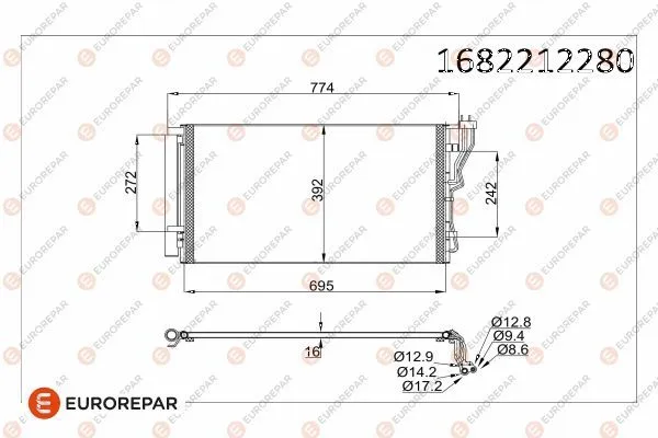 Erp Klima Rad.Kia Optima 2.0 Hyundai Grandeur (Hg) (Iam)