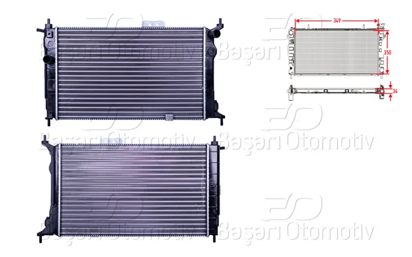 Su Radyatörü Mekanik Mt 585X378x23 mm Opel Astra F 1.6 95 >