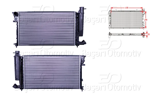 Su Radyatörü Mekanik Mt-At 610X378x23 mm Peugeot306 1.1 1.4 I Sl 1.6 Sr 1.8 16V 1.4 I 1.6 1.8 I 94 >