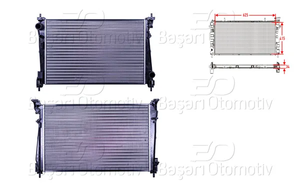 Su Radyatörü Mekanik Mt 414X625x32 Opel Corsa D A13dtc Z13dtj Z13dth 05 >