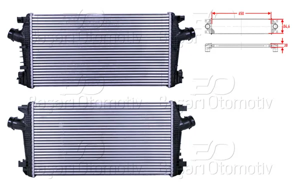 Turbo Radyatörü (Intercooler) 650X404,6X30 Opel Astra J Cruze 1.6 2.0 12 >