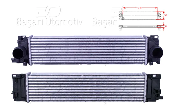 Turbo Radyatörü (Intercooler) 618X142x64 Volvo Xc40 (536) 1.5 T 18 >