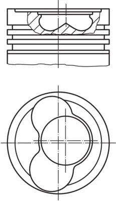 Piston + Segman 81.51mm 0.50mm (3-4-5 Silindir) VW Lt35 T4 2.5 TDI ACV Anj 98 >