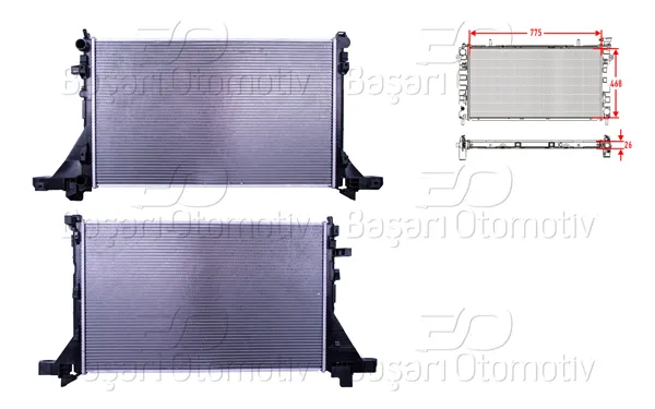 Su Radyatörü Brazing Mt 775X468x26 Renault Master 3 2.3 DCI 13 > / Opel Movano B 2.3 CDTI 10 >