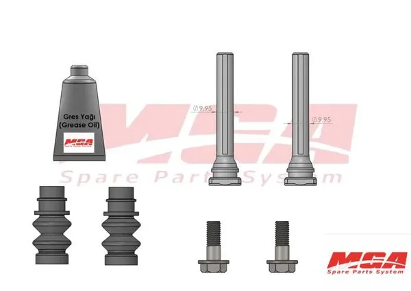 Kaliper Burc Tamir Tk On Arka Civatalı (Renault Clio V Rifter Partner 18-2008 208 3008 308 5008 508 Astra L Corsa F Berlingo 18-C4)