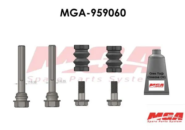 Kaliper Burc Tamir Tk Civatalı Arka (Renault Clio III Megane III 3008 308 5008 407 C3 C4 C5 S40 V40)