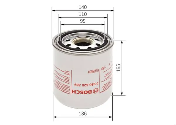 Hava Kurutucu Filtre Daf Cf65 Cf75 Cf85 98 > 13 Xf95 02 > 06 Xf105 05 > Euro 5